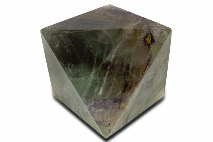 Polished Colorful Fluorite Octahedron - China #322950